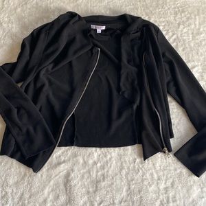 Black zip up jacket